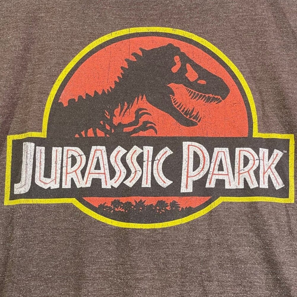 Jurassic Park T Shirt - Brown - Adult Size Extra Large - Picture 2 of 6